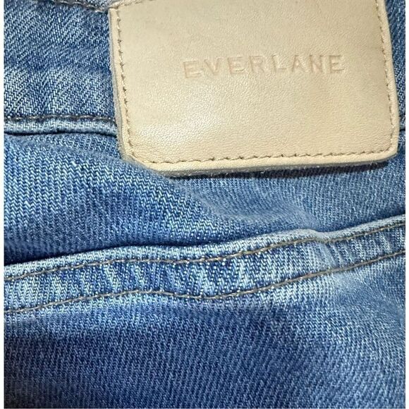Everlane The Curvy Cheeky Straight Jean Classic Blue Raw Hem High rise sz 29 - Picture 10 of 12